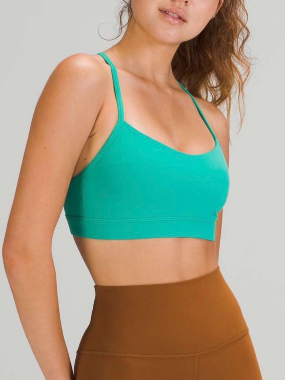 Lululemon Flow Y Bra Nulu Maldives Green Size 8